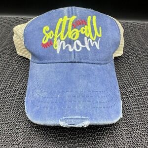 Adam's Upscale Distressed Softball Mom Trucker Hat Snap Back